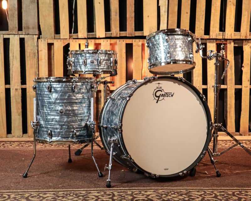 Gretsch Brooklyn Sky Blue Pearl Nitron Drum Set - 14x24, 9x13, 16x16, 6.5x14 image 1