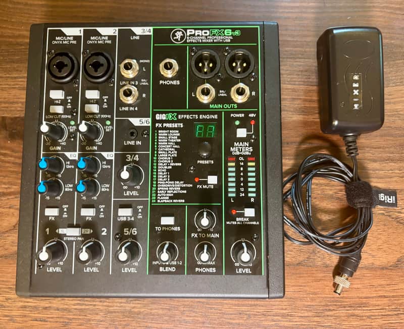 Mackie ProFX6v3 6-Channel Effects Mixer 2020 - Present - Dark Gray image 1