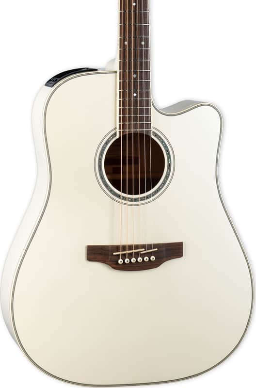Takamine GD37CE Dreadnought Acoustic-Electric Guitar, Solid Spruce Top, Gloss Pearl White image 1
