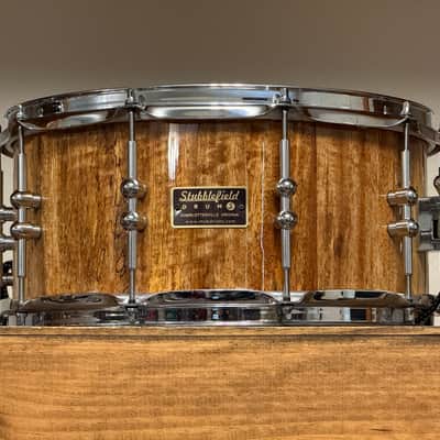 2021 Stubblefield 7x14 Mango Wood Stave Snare Drum Gloss image 10