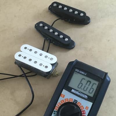 Rare Vintage Complete HSS Strat Pickup Set Natural Relic Humbucker Ceramic Pups MIJ Style image 4