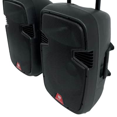 Rockville RAMSYS12 Pair 12" Battery Powered Pro Bluetooth DJ PA Speakers 2 Mics image 4