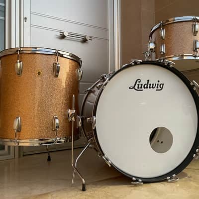 Ludwig Super Classic 1966 - Champagne Sparkle | Vintage USA | 3-ply Mahogany | Impecable image 2