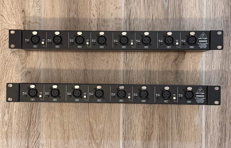 TWO Behringer MS8000 Ultralink 8-Channel Microphone Splitters 2017 - Present - Standard image 1