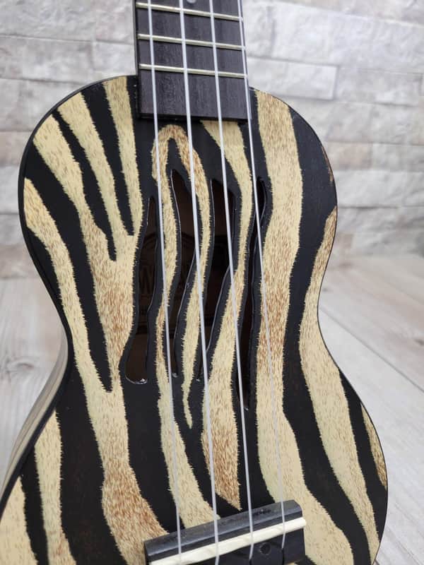 Mahalo #MA1ZE - Art Series II, Soprano Uke, Zebra image 1