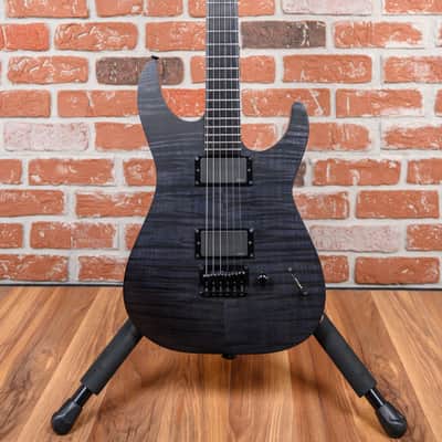 ESP Signature Series Jon Donais Flamed Maple Top See Thru Black Satin 2008 w/OHSC image 4