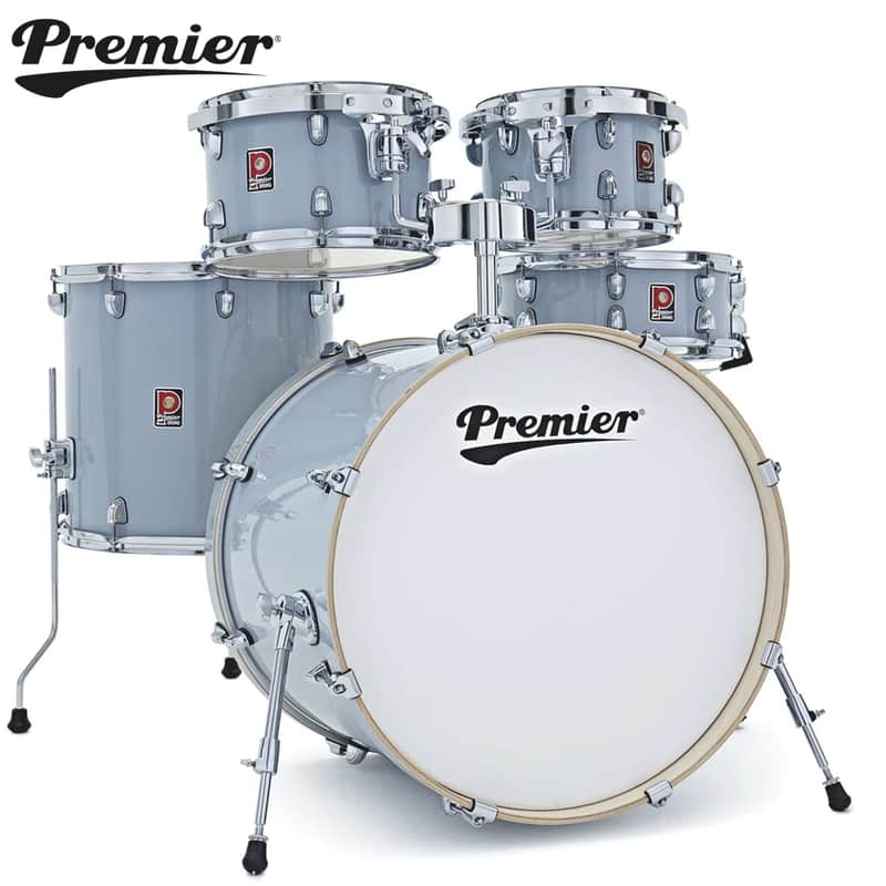 Premier Artist Series 22" 5PC Birch Drum Shell Pack Steel Grey PAB22-5SP1SGL image 1