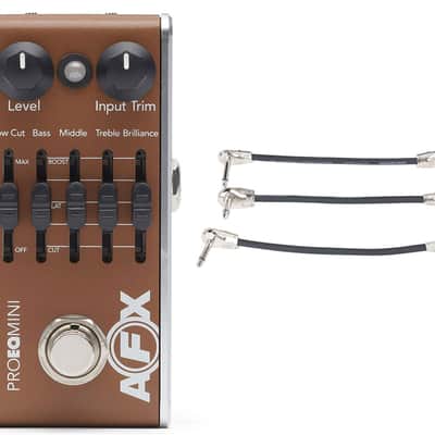 Fishman AFX Pro EQ Mini Acoustic Preamp & EQ Pedal + Gator Patch Cable 3 Pack image 1
