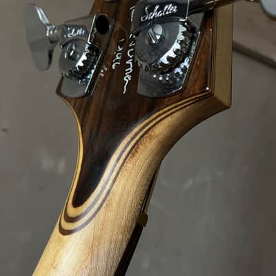 Rick Turner Electroline fretless 4 string bass guitar (thick epoxy coated fingerboard) image 6