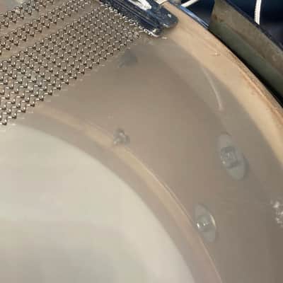 Slingerland - 1960s 5x14" White Marine Snare Drum. #140 , 8-Lug 3-Ply image 15