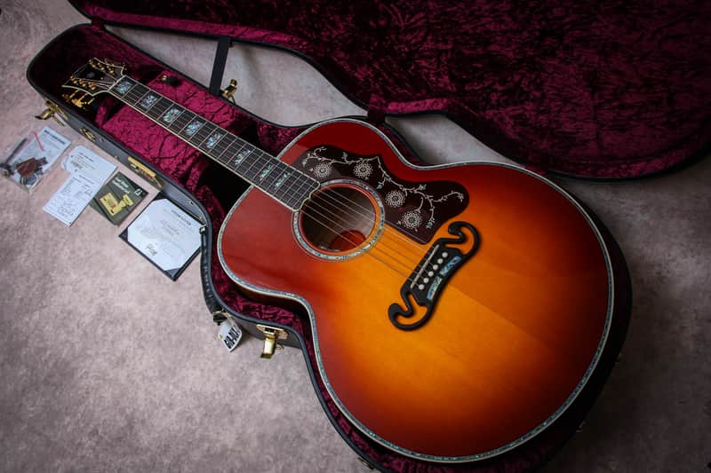 GIBSON USA Custom Shop SJ-200 5A Custom Select "Wildfire Burst + Ebony" (2025) image 1