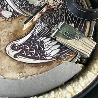 Deering Eagle II 5-String Banjo 2012- w Kavanjo Pickup and custom painted head image 6