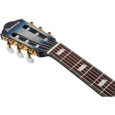 Ibanez FRH20QMN FRH Acoustic Electric Guitar - Cosmic Blue Sunburst image 5
