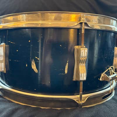 Ludwig No. 490 Pioneer 6.5x14" 6-Lug Snare Drum 1964 Blue Lacquer image 6