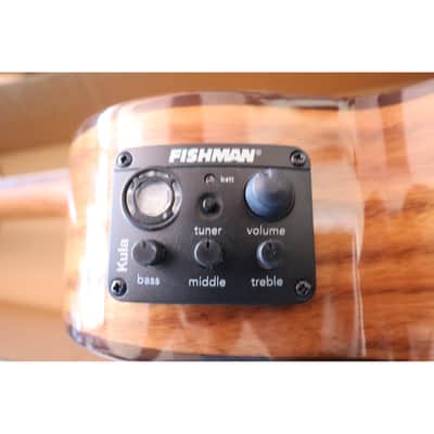 Kala KA-SCAC-T-CE Solid Cedar Top Tenor Cutaway Acoustic-Electric Ukulele w/ Fishman Kula EQ image 13