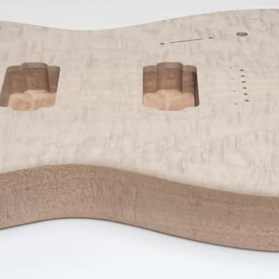 Shepard Custom Guitars Custom Telecaster Body Semi-hollow Backroute F Hole Optional Quilted Maple Top On 1pc Mahogany 2026 - Unfinished image 5