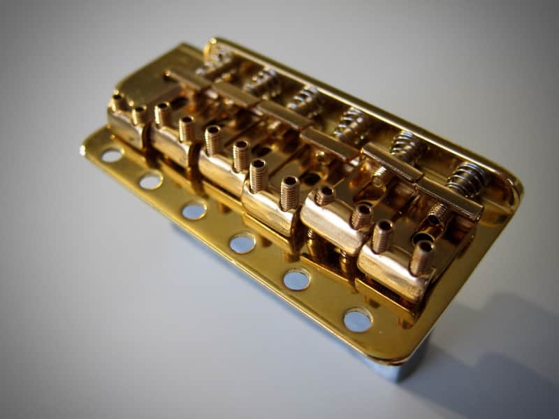 Fender Stratocaster Bridge Vintage Reissue Circa 1990s Gold image 1