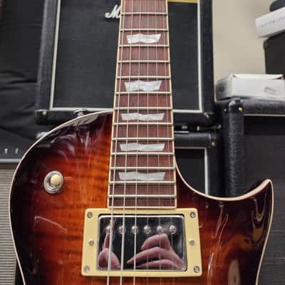 ESP LTD EC-256 FM with Rosewood Fretboard - Dark Brown Sunburst image 3