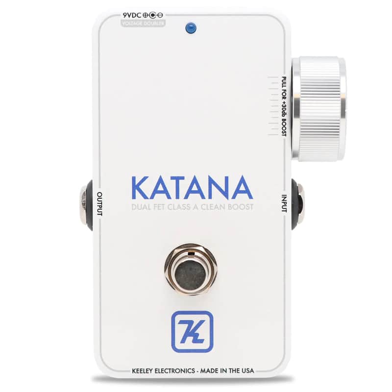 New Keeley Katana Clean Boost Guitar Effects Pedal Throwback White Edition image 1