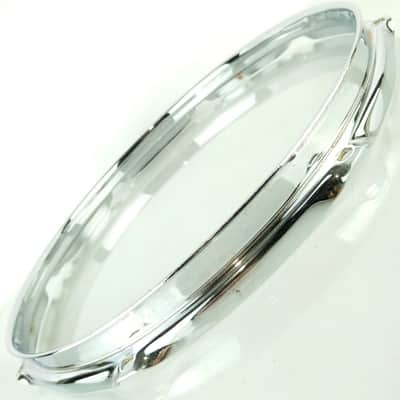 Ludwig 14"2.3mm Tall Snare/Floor Tom Drum 8Lug Batter Rim/Hoop Triple Flange Chr image 4