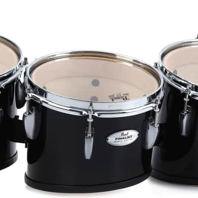 Pearl Finalist Marching Tenor Drums - 10/12/13/14 inch  Midnight Black image 1