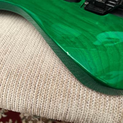 Robin Medley Standard IV 1991 w/ Gig Bag - Rio Grande Pickups, Ash Body, Floyd Rose, Green, Made in USA, Medley Standard Four image 11
