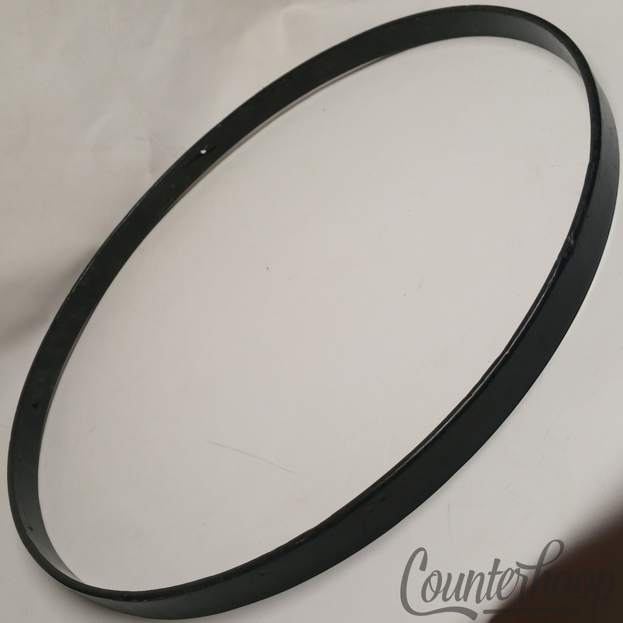 Ludwig 28" Bass Drum Hoop/Rim 1Ply Solid Maple Black Paint Marching Vintage 20s — main photograph