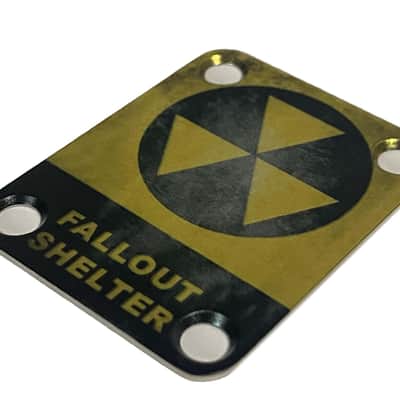 Custom Fallout Shelter Guitar Graphic Color Image Neck Plate Fits Strat / Tele / Bass- USA MADE! image 2