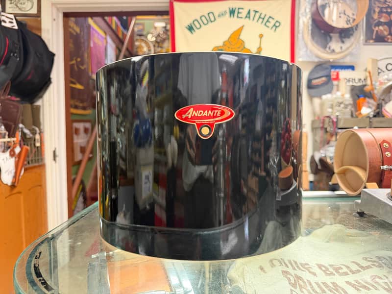 Andante Snare Drum Shell - Black Lacquer 10x14 image 1