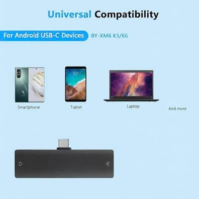 Wireless Lavalier Microphone for Android USB-C Phone Plug Play Externel Type-C Mic for iPhone 15 Compact Clip on Lapel Mic for Video Recording Interview YouTube Live Streaming image 2