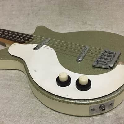 Danelectro Left Hand Lefty DC-2 Bass 1999 Korea Silver Sparkle image 7