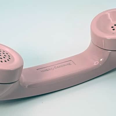 Custom Lo-Fi Telephone Microphone - Stromberg Carlson G 1 1970's Handset - Pink w/ Model 2500 Base image 4