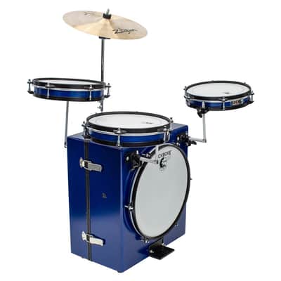 Toca Percussion KickBoxx Pro Suitcase Drum Set | Cobalt Blue image 2
