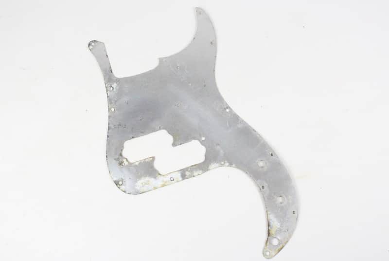 1966 Vintage Fender Precision Bass Pickguard Aluminum Shield PBass USA 1960s image 1