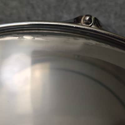 Supraphonic \ Acrolite Ludwig No. 411 Super-Sensitive 6.5x14" 10-Lug Aluminum Snare Drum with Keystone Badge 1963 - 1969 with internal contact microphone \ drum trigger system for electronic drums or experimental sounds like Roland , nord drum image 9
