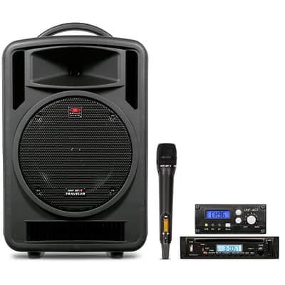 Galaxy Audio TV10-C010H000G Galaxy Audio Traveler 10 Portable PA System With CD Player, One Wireless Receiver, And One Handheld Microphone Regular image 1