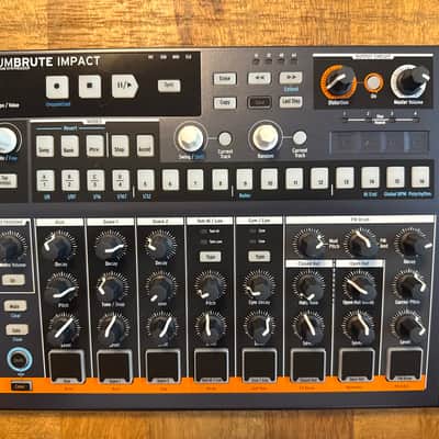 Arturia DrumBrute Impact Analog Drum Machine – Near Mint w/ Power Supply and custom dust cover