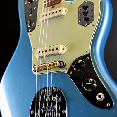Fender 1964 Jaguar Journeyman Relic 3A Rosewood Fingerboard Faded Aged Lake Placid Blue image 7