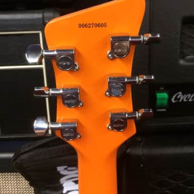 Orange Branded Single Cut Style Bright ORANGE Electric Guitar [ProfRev] image 6
