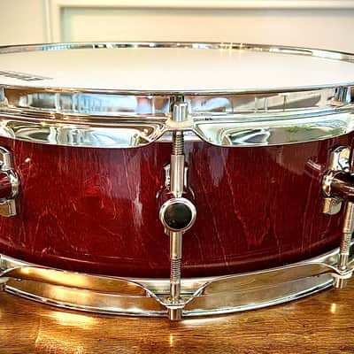Sonor S-Class 14x5” Maple Snare Drum in Burgundy Gloss Grain Lacquer Finish image 2