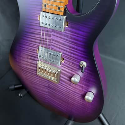 Schecter C-1 Standard Plus Electric Guitar Transparent Purple Burst Finish image 7