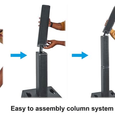 Rockville TITAN ARRAY SYSTEM Pro Powered Column Array Speaker w/10" Sub+Backpack image 9