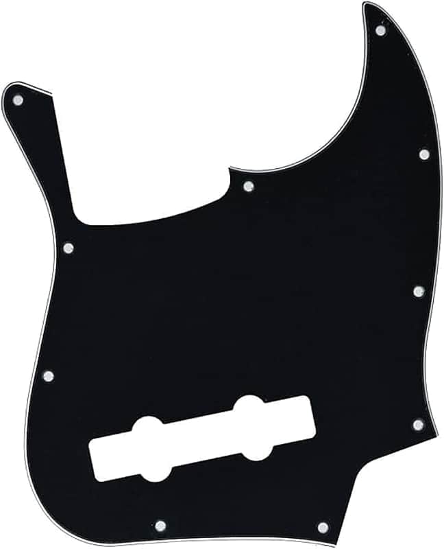 5 String Jazz Bass Pick Guard J Bass Scratch Plate for USA/Mexican FD 5 String Jazz Bass Black 3 Ply image 1