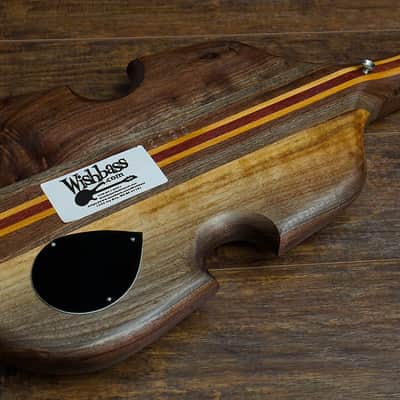 Left Handed Fretless Walnut Fiddle Handmade Wishbass (Refinished!) image 2