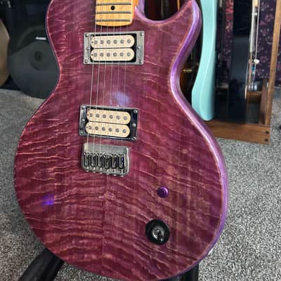 Custom 'Franken-Paul' LP/Strat Hybrid - W/Hardshell Case and Accessories 2020 - Purple Burl image 2
