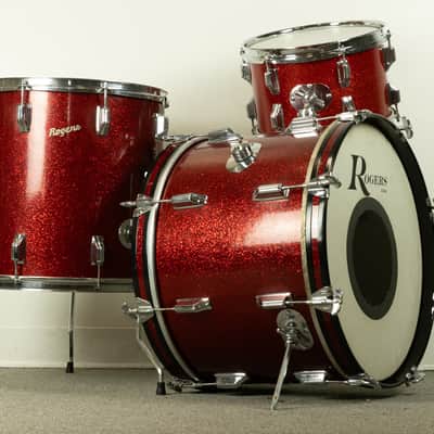 1960s Rogers Headliner Sparkling Red Pearl Drum Set image 1