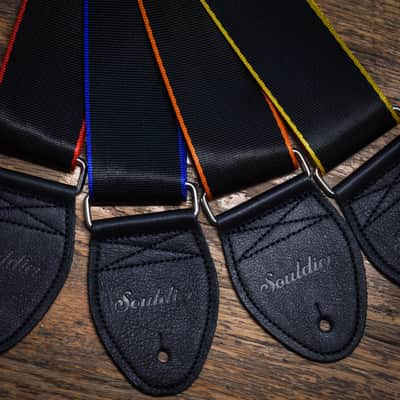 Souldier 'Edge Stripe' Guitar Strap in Yellow and Black image 4
