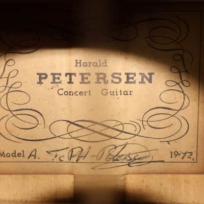 1972 Harald Petersen Model A Classical Concert Guitar image 14