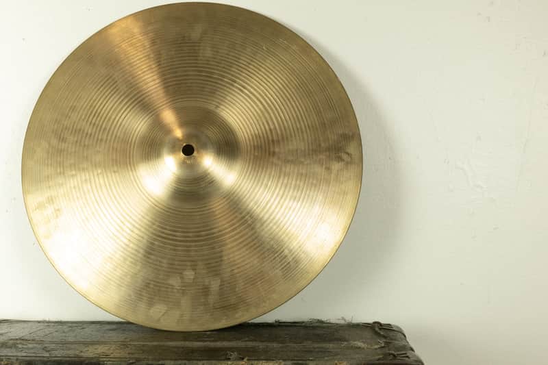 1960s Zildjian A 14" New Beat Hi Hat Cymbal 1240g image 1