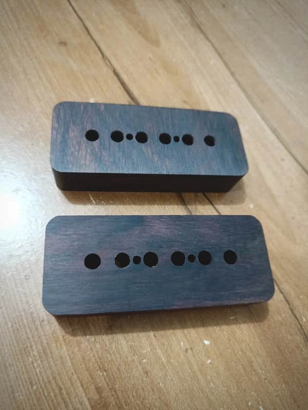 P90 Guitar Pickup Covers Wooden Rosewood Set Soapbar Style Handmade (2pcs) #P1 image 1